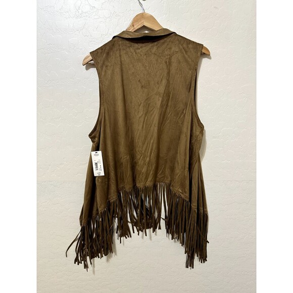 Ana Womans Fringe Vest Size XL Western Festival Beachy Boho Y2K Equestrian - Picture 9 of 12